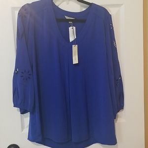 Royal blue blouse